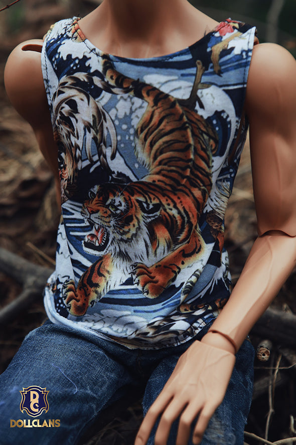 S - Tiger Tank Top (Blue)